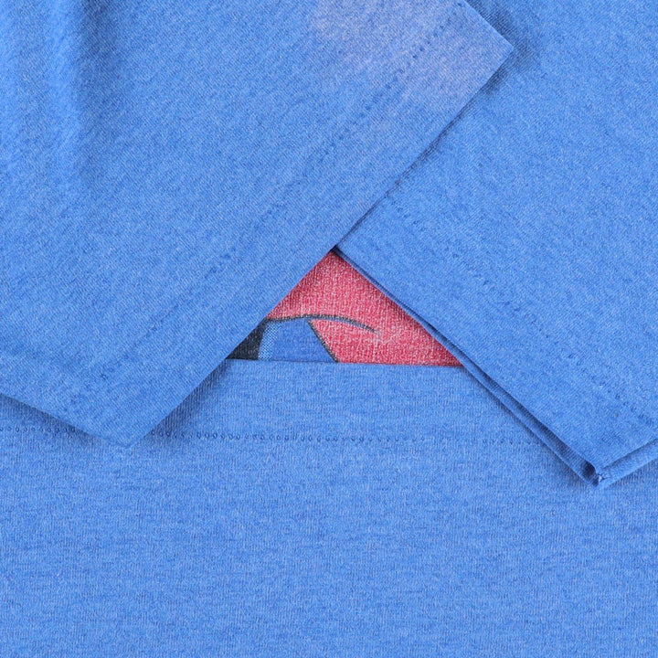 90'S Fruit of the Loom BEST Mickey Mouse & Minnie Mouse Character Print T-Shirt, Made in USA, Men's Size L (approx.) cotton blue type Vintage Second Hand
