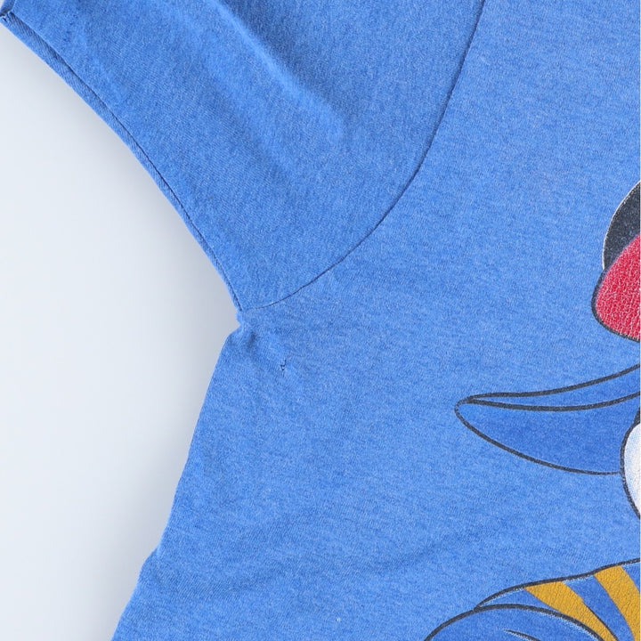 90'S Fruit of the Loom BEST Mickey Mouse & Minnie Mouse Character Print T-Shirt, Made in USA, Men's Size L (approx.) cotton blue type Vintage Second Hand