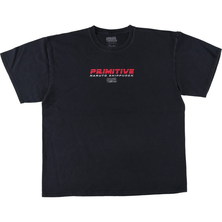 2000'S Primitive Naruto Shippuden Uchiha Itachi Anime Character Print T-Shirt, Men's Size XL (approx.) cotton black type Vintage Second Hand