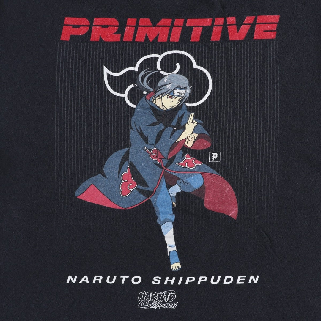 2000'S Primitive Naruto Shippuden Uchiha Itachi Anime Character Print T-Shirt, Men's Size XL (approx.) cotton black type Vintage Second Hand