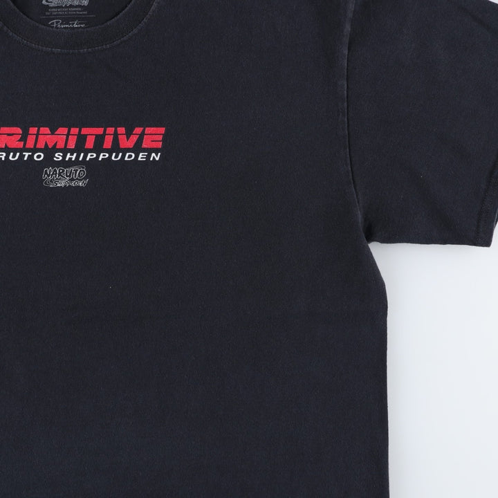 2000'S Primitive Naruto Shippuden Uchiha Itachi Anime Character Print T-Shirt, Men's Size XL (approx.) cotton black type Vintage Second Hand