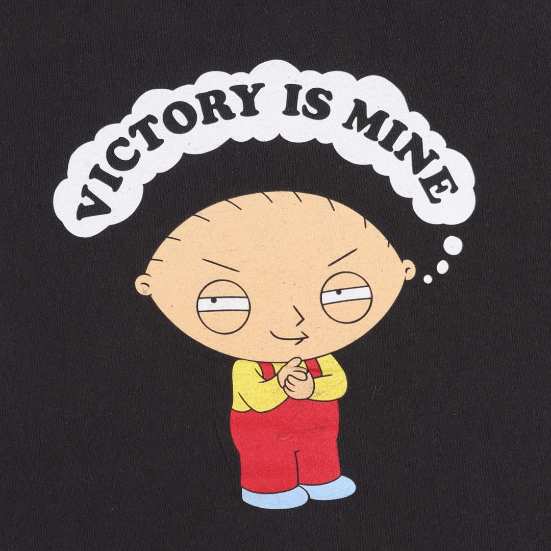 FAMILY GUY Anime Character Print T-Shirt, Men's Size XL (approx.) cotton black type Vintage Second Hand