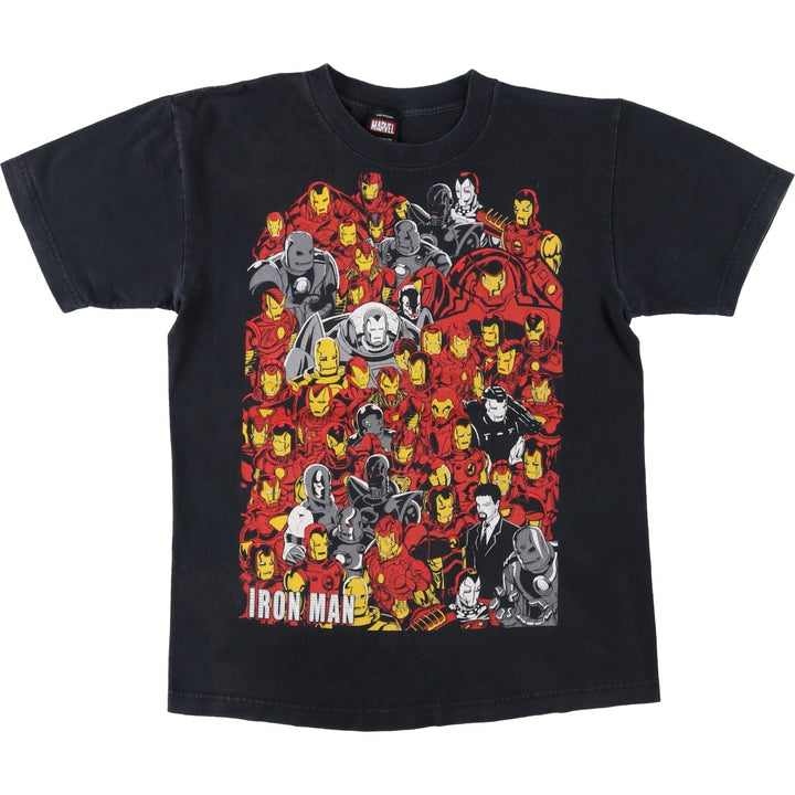 Marvel Iron Man character print T-shirt, men's size M (approx.) cotton black type Vintage Second Hand