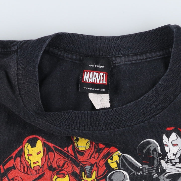 Marvel Iron Man character print T-shirt, men's size M (approx.) cotton black type Vintage Second Hand