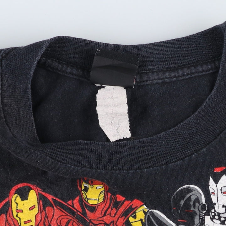 Marvel Iron Man character print T-shirt, men's size M (approx.) cotton black type Vintage Second Hand