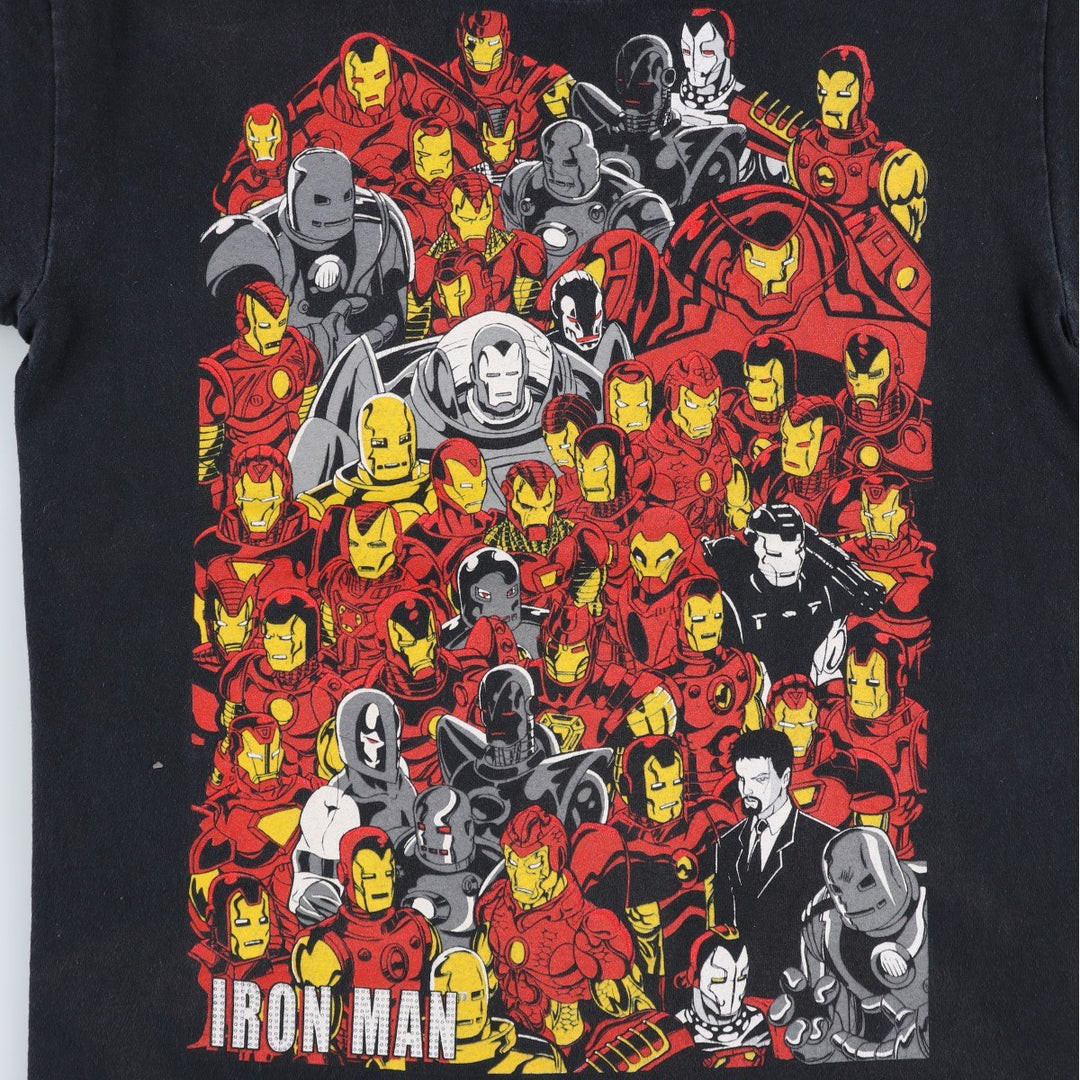 Marvel Iron Man character print T-shirt, men's size M (approx.) cotton black type Vintage Second Hand
