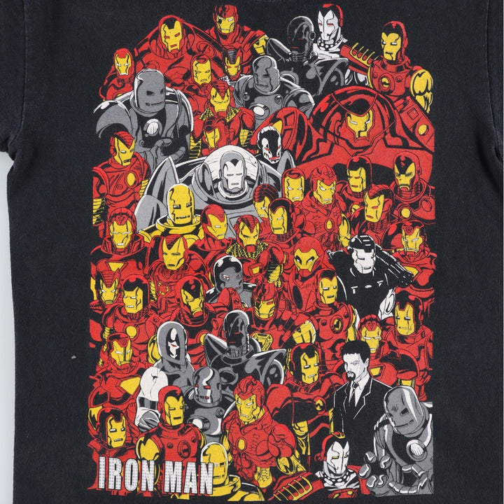 Marvel Iron Man character print T-shirt, men's size M (approx.) cotton black type Vintage Second Hand