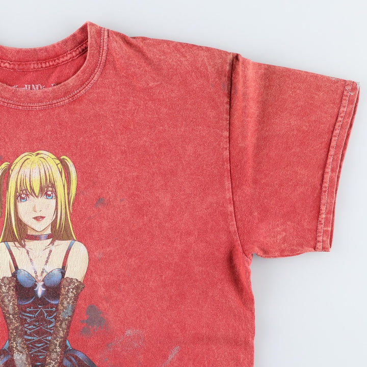 DEATH NOTE Misa Misa Anime Character Print T-Shirt (Men's Size S) cotton red type Vintage Second Hand