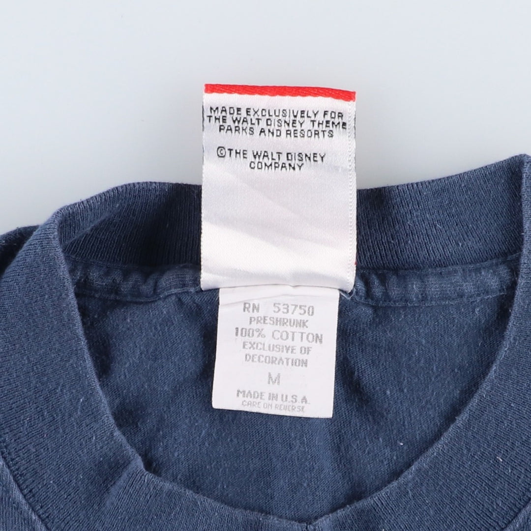 90'S MICKEY, INC MICKEY MOUSE Mickey Mouse Character Print T-Shirt, Made in USA, Men's Size M (approx.), Vintage cotton navy blue type Vintage Second Hand