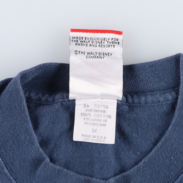 90'S MICKEY, INC MICKEY MOUSE Mickey Mouse Character Print T-Shirt, Made in USA, Men's Size M (approx.), Vintage cotton navy blue type Vintage Second Hand