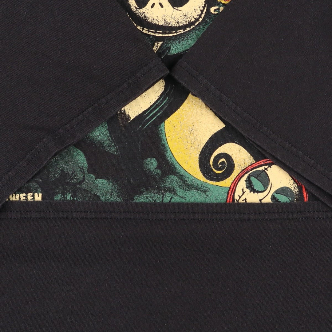 THE NIGHTMARE BEFORE CHRISTMAS Character Print T-Shirt (Men's Size M) unclear black type Vintage Second Hand