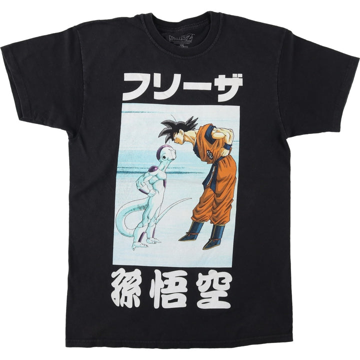 DRAGONBALL Z Dragon Ball Z Frieza Son Goku Large Print Anime Character Print T-Shirt Men's M Equivalent cotton black type Vintage Second Hand