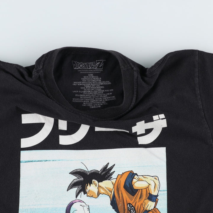 DRAGONBALL Z Dragon Ball Z Frieza Son Goku Large Print Anime Character Print T-Shirt Men's M Equivalent cotton black type Vintage Second Hand