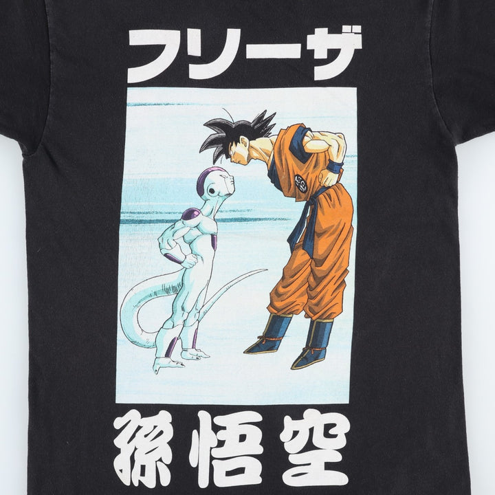 DRAGONBALL Z Dragon Ball Z Frieza Son Goku Large Print Anime Character Print T-Shirt Men's M Equivalent cotton black type Vintage Second Hand