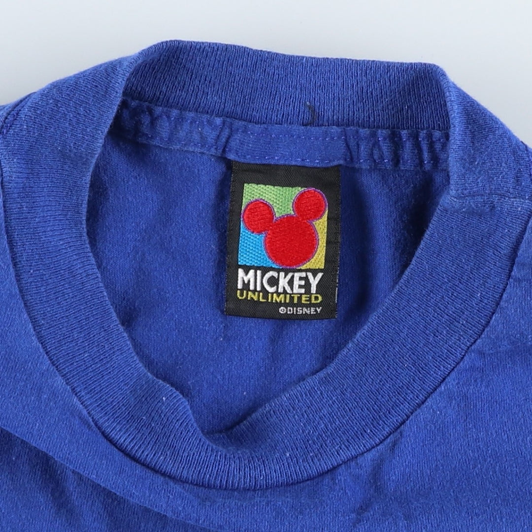 90'S MICKEY UNLIMITED MICKEY MOUSE Mickey Mouse Character Print T-Shirt, Men's XL equivalent, Vintage unclear black type Vintage Second Hand