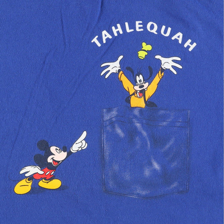 90'S MICKEY UNLIMITED MICKEY MOUSE Mickey Mouse Character Print T-Shirt, Men's XL equivalent, Vintage unclear black type Vintage Second Hand