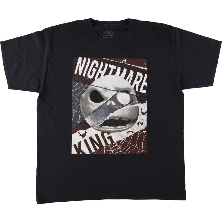 THE NIGHTMARE BEFORE CHRISTMAS Character Print T-Shirt (Men's XL equivalent) cotton black type Vintage Second Hand