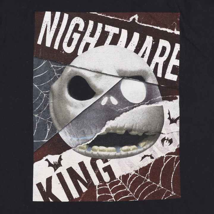 THE NIGHTMARE BEFORE CHRISTMAS Character Print T-Shirt (Men's XL equivalent) cotton black type Vintage Second Hand