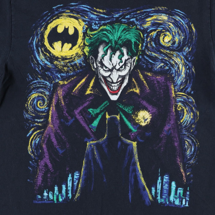 BATMAN Batman Joker character print T-shirt Men's M size cotton black type Vintage Second Hand