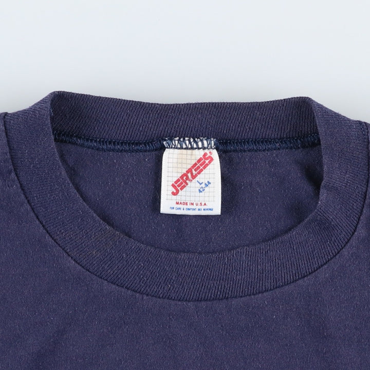 90'S Jerzees Batman character print T-shirt, Made in USA, Men's size L (approx.), Vintage cotton navy blue type Vintage Second Hand