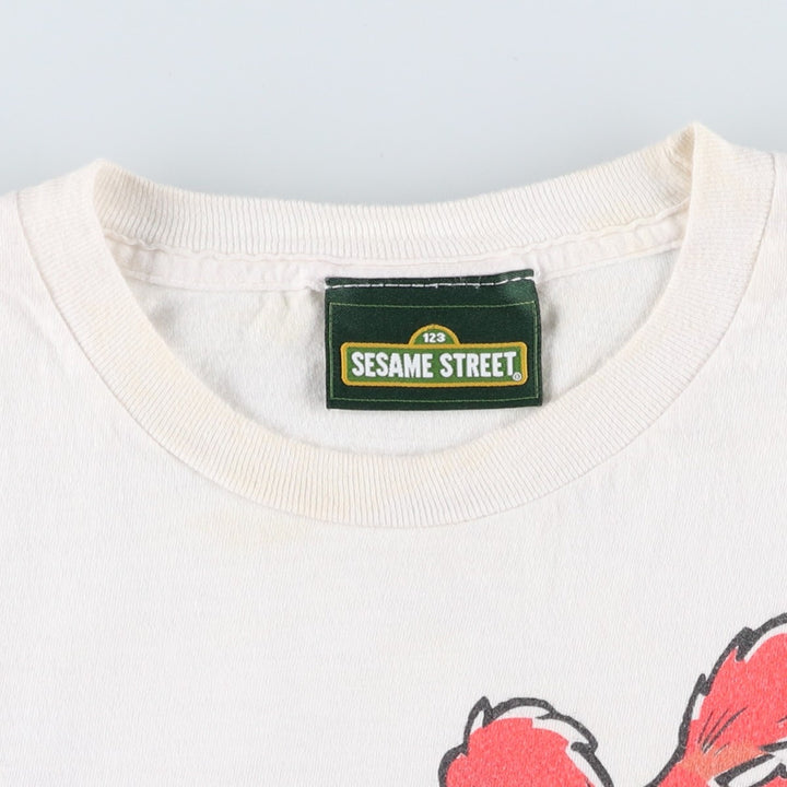 Sesame Street Elmo Character Print T-Shirt (Men's XL equivalent) cotton white type Vintage Second Hand