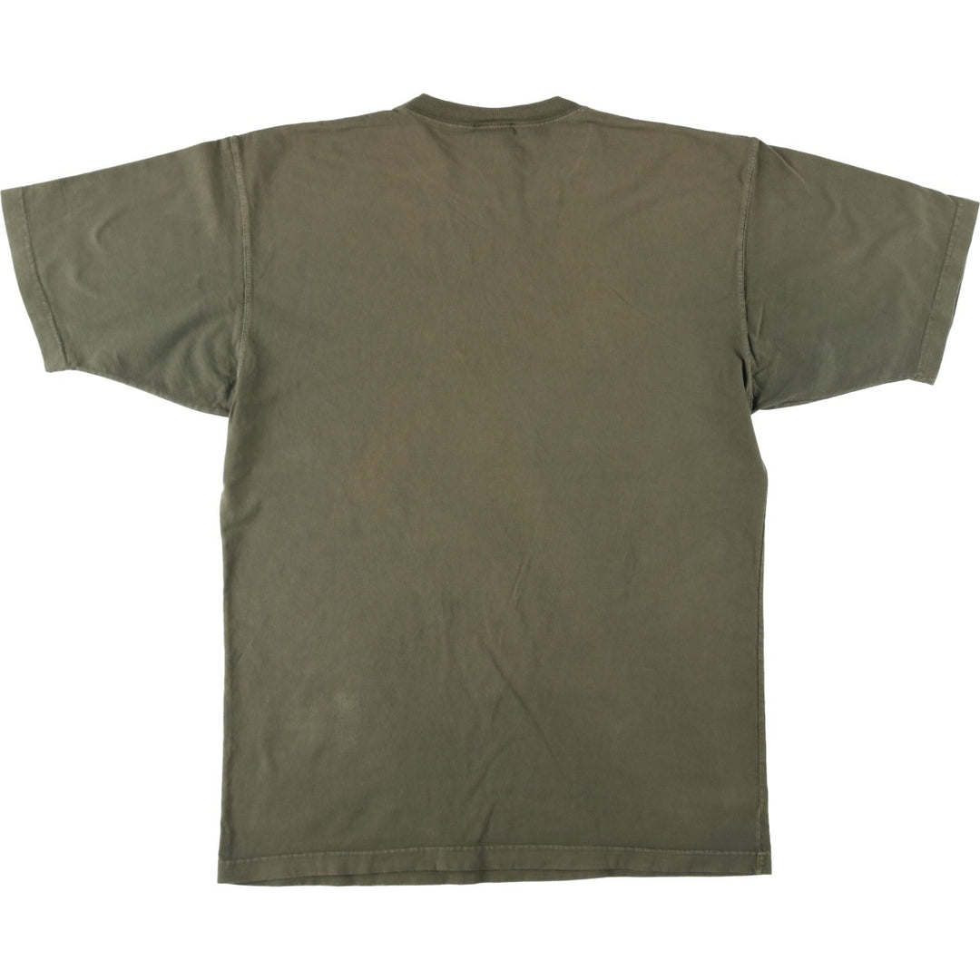 ~2000'S Disney GOOFY character print T-shirt, men's size L (approx.) cotton Khaki type sage green Vintage Second Hand