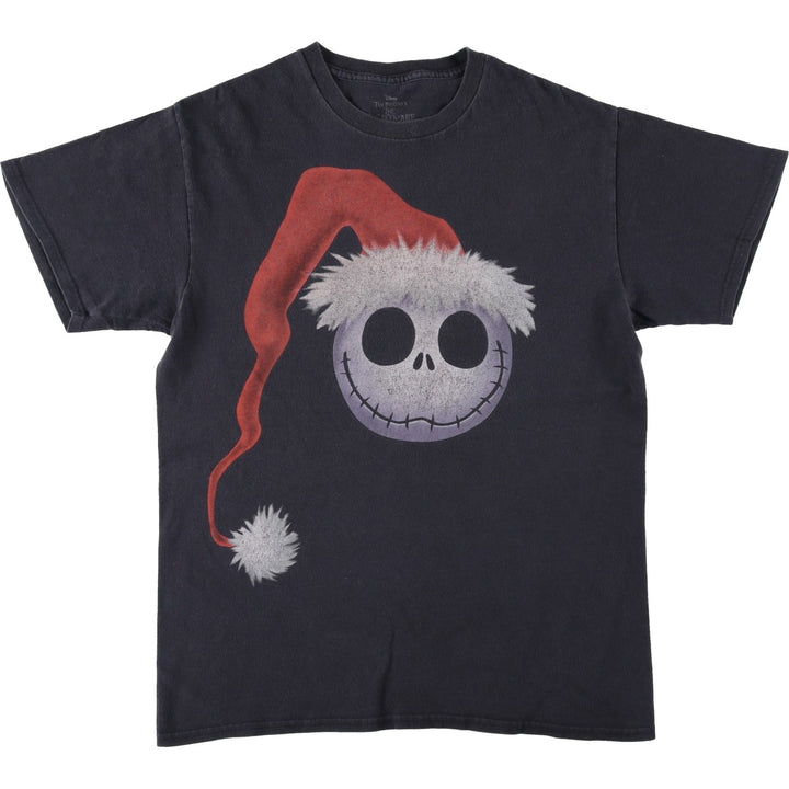 THE NIGHTMARE BEFORE CHRISTMAS Character Print T-Shirt (Men's Size M) cotton black type Vintage Second Hand