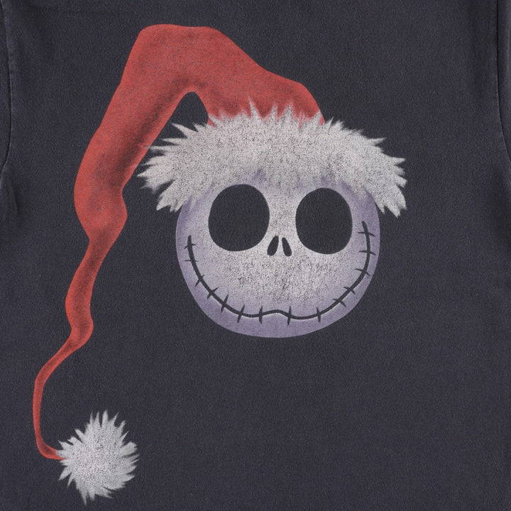 THE NIGHTMARE BEFORE CHRISTMAS Character Print T-Shirt (Men's Size M) cotton black type Vintage Second Hand