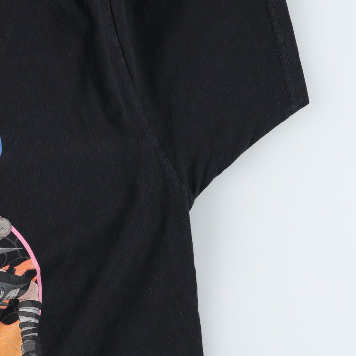 NARUTO Anime Character Print T-Shirt, Men's Size L (approx.) cotton black type Vintage Second Hand