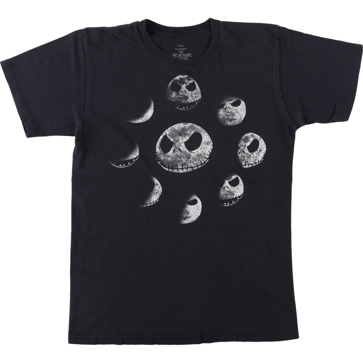 THE NIGHTMARE BEFORE CHRISTMAS Character Print T-Shirt (Men's Size S) cotton black type Vintage Second Hand