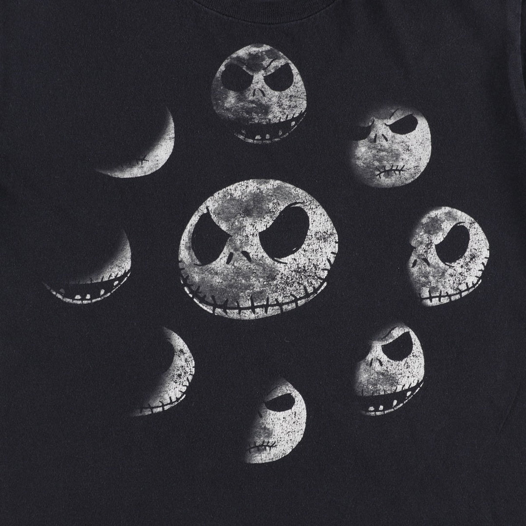 THE NIGHTMARE BEFORE CHRISTMAS Character Print T-Shirt (Men's Size S) cotton black type Vintage Second Hand