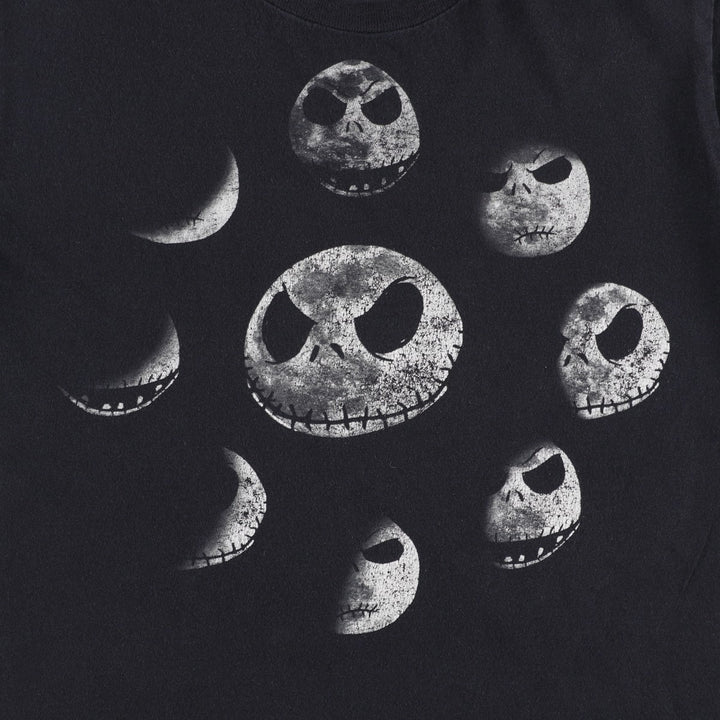 THE NIGHTMARE BEFORE CHRISTMAS Character Print T-Shirt (Men's Size S) cotton black type Vintage Second Hand
