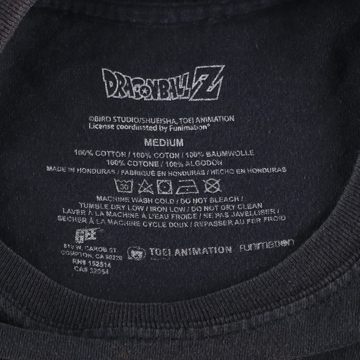 Dragon Ball Z Son Goku Anime Character Print T-Shirt, Men's Medium cotton black type Vintage Second Hand