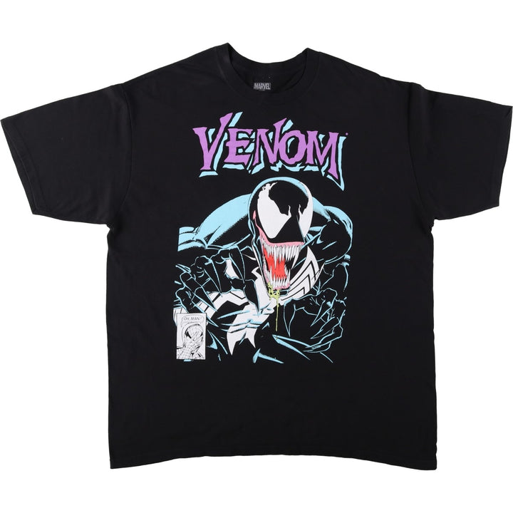 Marvel VENOM Character Print T-Shirt Men's XL cotton black type Vintage Second Hand