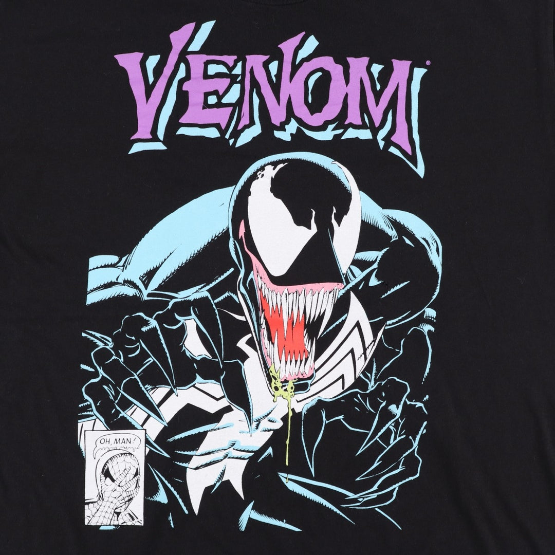 Marvel VENOM Character Print T-Shirt Men's XL cotton black type Vintage Second Hand