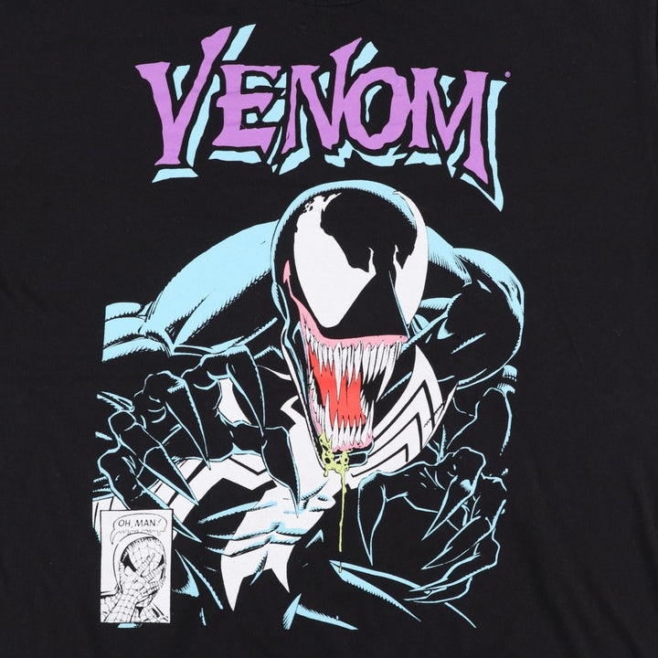 Marvel VENOM Character Print T-Shirt Men's XL cotton black type Vintage Second Hand