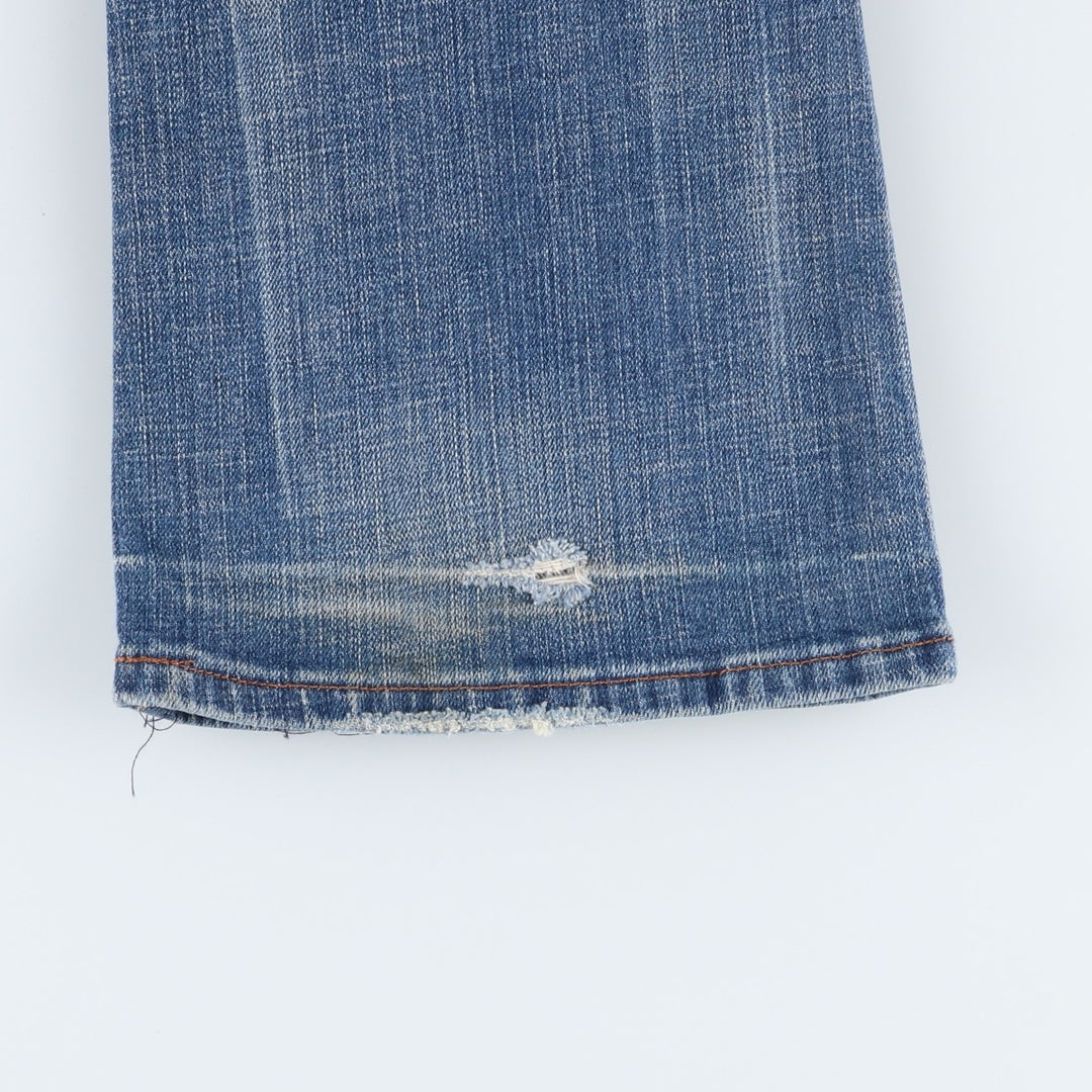 Levi's Euro Model Bootcut Denim Pants, Women's Size L (equivalent to W29) cotton blue type Vintage Second Hand