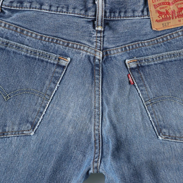 Levi's 517 Flare Cut Denim Pants, Women's Size L (equivalent to W29) cotton blue type Vintage Second Hand