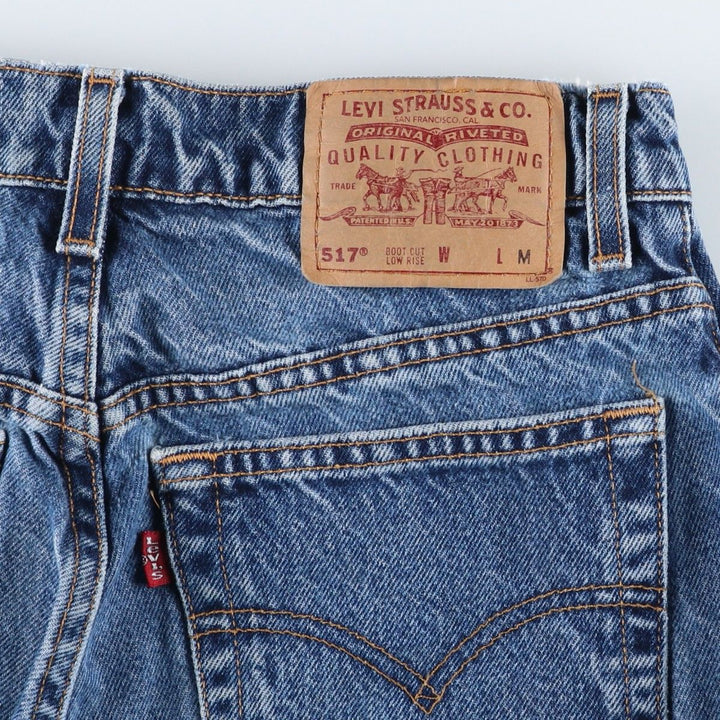 1990'S Levi's 11517-4837 Bootcut Low Rise Denim Pants, Women's Size L (equivalent to W30), Vintage cotton blue type Vintage Second Hand