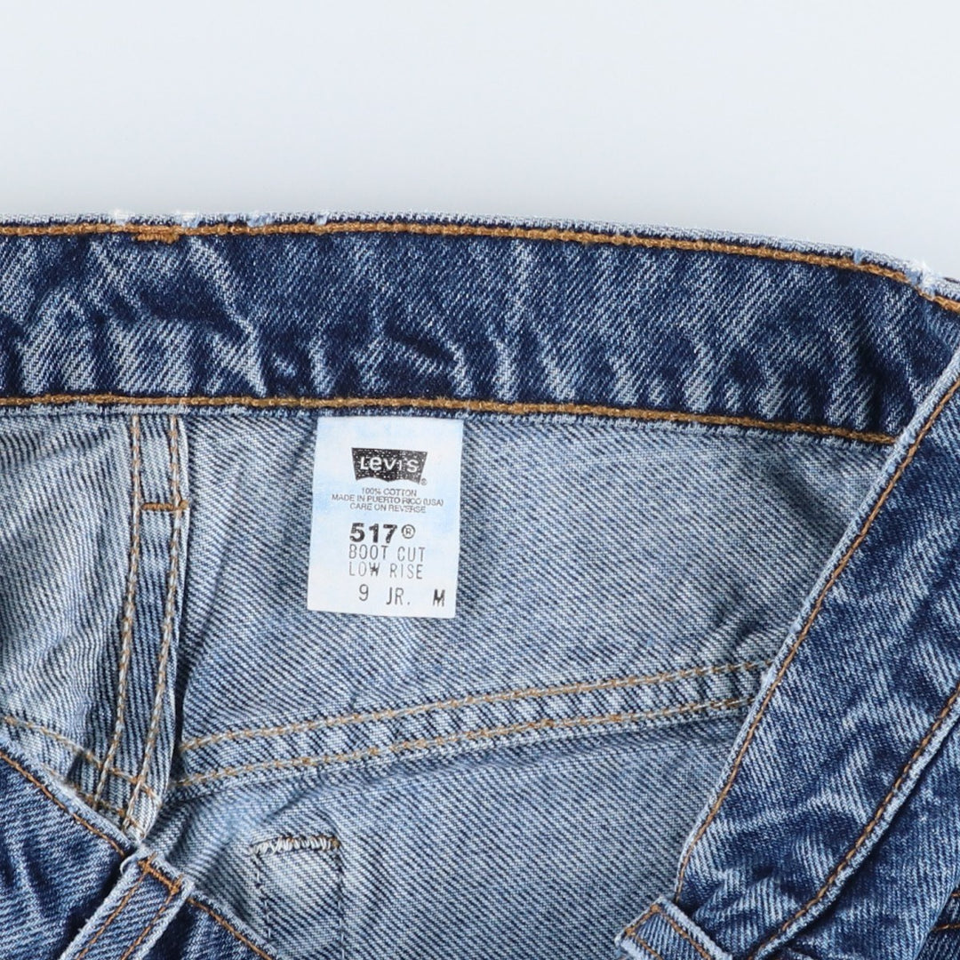 1990'S Levi's 11517-4837 Bootcut Low Rise Denim Pants, Women's Size L (equivalent to W30), Vintage cotton blue type Vintage Second Hand