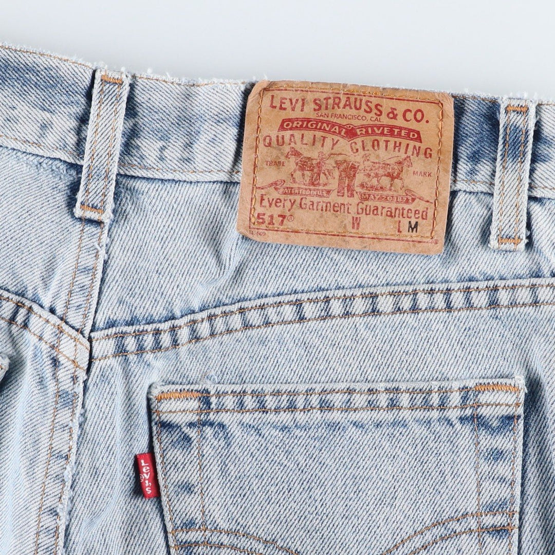 Levi's 517 Flare Cut Denim Pants, Women's Size L (equivalent to W30) unclear Blue type light blue Vintage Second Hand