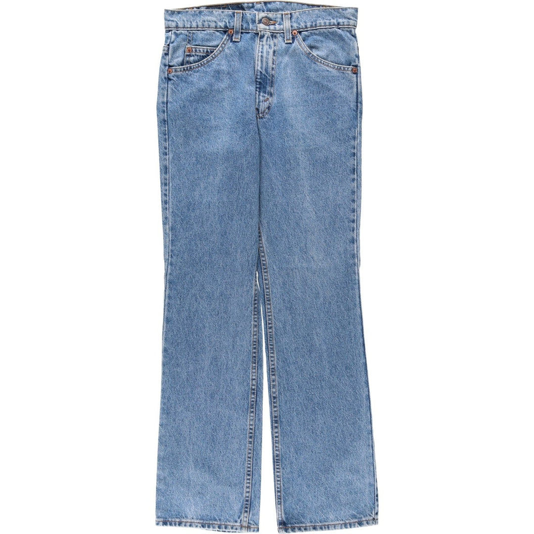 1990'S Levi's 40517-0214 Orange Tab Flare Cut Denim Pants, Made in USA, Women's Size L (W30 equivalent), Vintage cotton blue type Vintage Second Hand