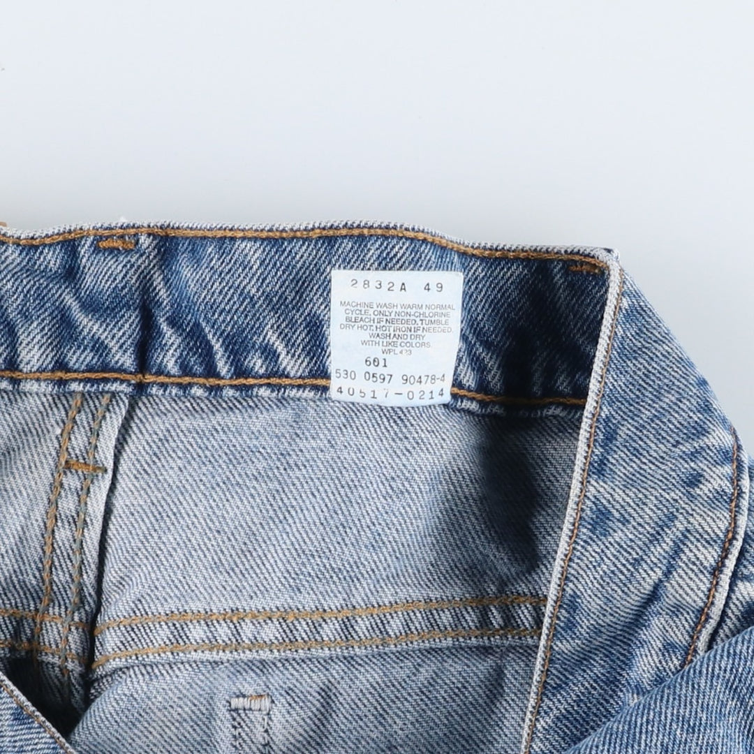 1990'S Levi's 40517-0214 Orange Tab Flare Cut Denim Pants, Made in USA, Women's Size L (W30 equivalent), Vintage cotton blue type Vintage Second Hand