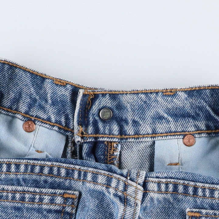 1990'S Levi's 40517-0214 Orange Tab Flare Cut Denim Pants, Made in USA, Women's Size L (W30 equivalent), Vintage cotton blue type Vintage Second Hand