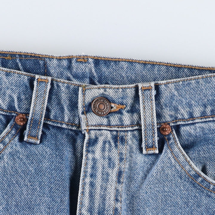 1990'S Levi's 40517-0214 Orange Tab Flare Cut Denim Pants, Made in USA, Women's Size L (W30 equivalent), Vintage cotton blue type Vintage Second Hand