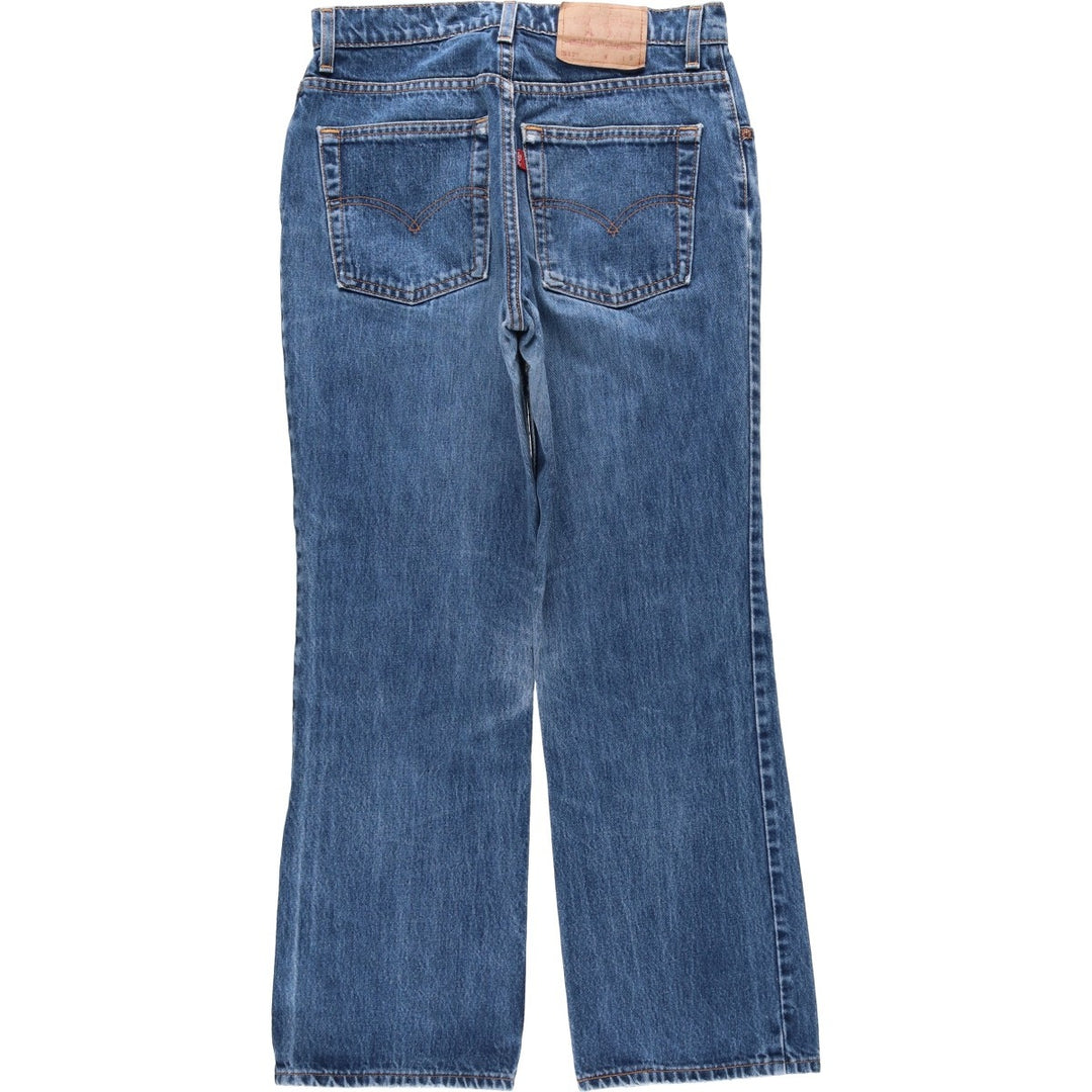 1990'S Levi's 11517-4813 Bootcut Denim Pants, Women's Size L (equivalent to W30), Vintage unclear blue type Vintage Second Hand