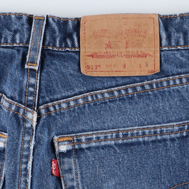 1990'S Levi's 11517-4813 Bootcut Denim Pants, Women's Size L (equivalent to W30), Vintage unclear blue type Vintage Second Hand
