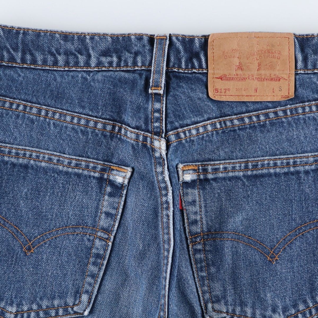 1990'S Levi's 11517-4813 Bootcut Denim Pants, Women's Size L (equivalent to W30), Vintage unclear blue type Vintage Second Hand