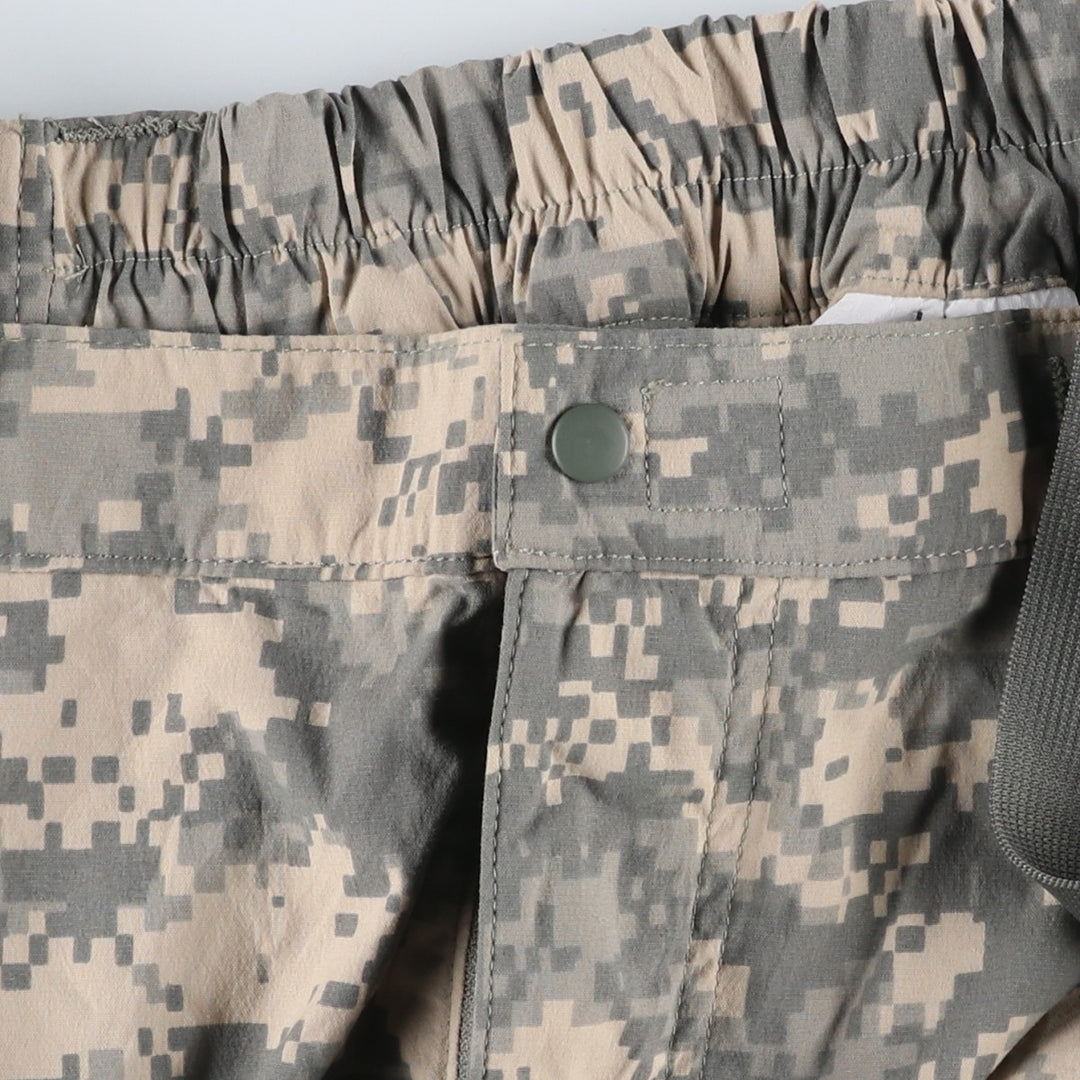Genuine US Army ECWCS GEN3 LEVEL5 Camouflage Pattern Softshell Pants with Suspenders (Size LL, equivalent to Men's L) Nylon Beige type Vintage Second Hand