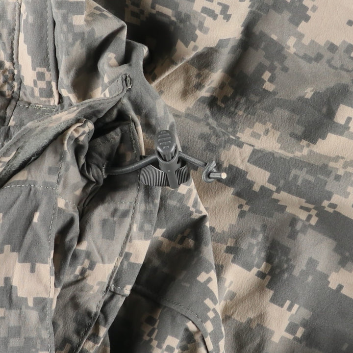 Genuine US Army ECWCS GEN3 LEVEL5 Camouflage Pattern Softshell Pants with Suspenders (Size LL, equivalent to Men's L) Nylon Beige type Vintage Second Hand